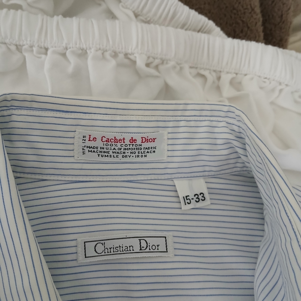 Christian Dior vintage mens dress shirt size 15-33